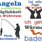 Stickdatei - Angler Angel Angeln Fisch - Sewando
