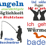 Stickdatei - Angler Angel Angeln Fisch - Sewando