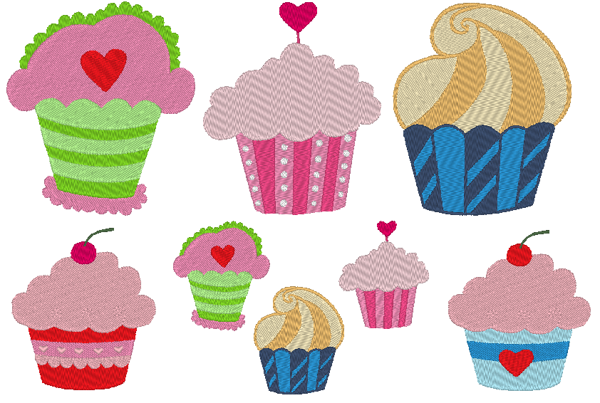Muffin Kuchen Stickdatei - Sewando