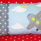 Stickdatei Flugzeug Applis + Kissen ITH - Sewando