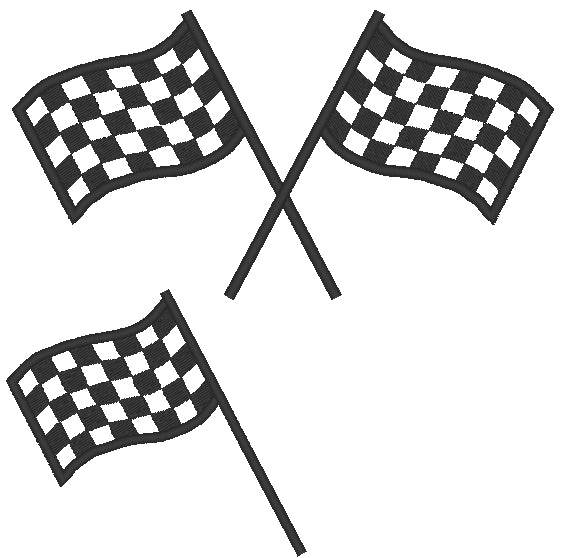 Stickdatei - Zielflagge - Sewando