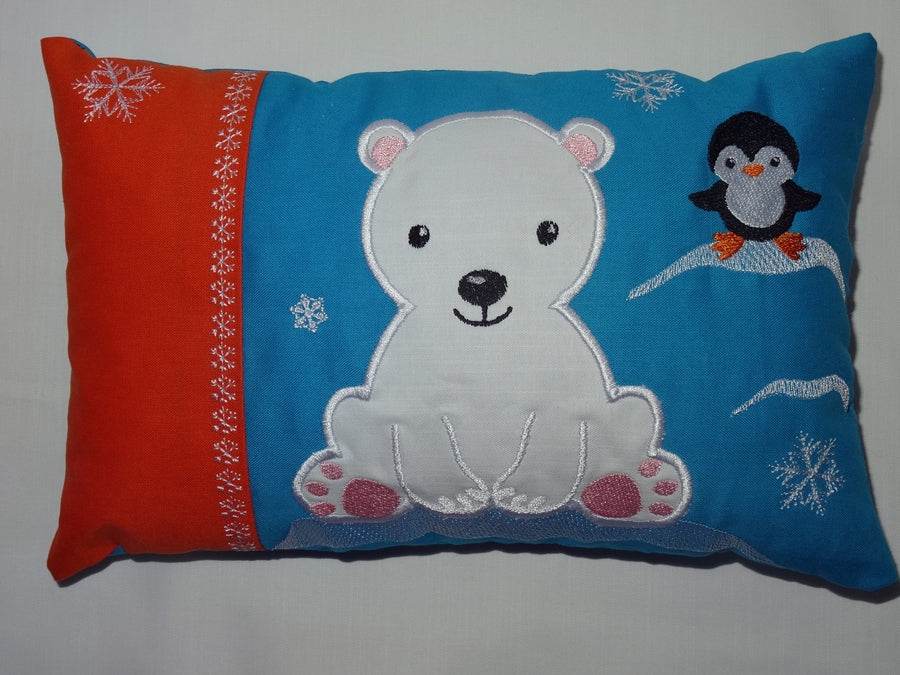 Stickdatei - Taschenmotiv + Kissen Eisbaer und Pinguin ITH - Sewando