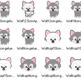 Stickdatei Wolf gefüllt und als Stoffapplikation - Sewando