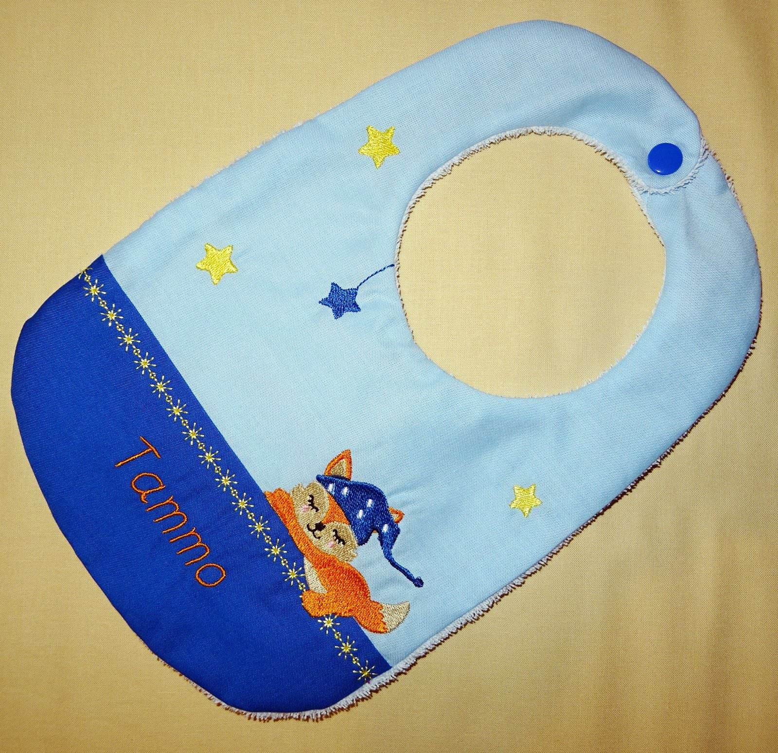 Stickdatei - Fuchs auf dem Mond Kissen und Laetzchen SET ITH - Sewando