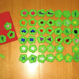 Stickdatei fuer ein Mega-Memory-Spiel mit Beutelchen ITH - Sewando