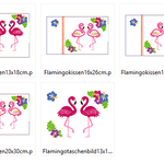 Stickdatei Flamingo Taschenmotiv + Kissen ITH - Sewando
