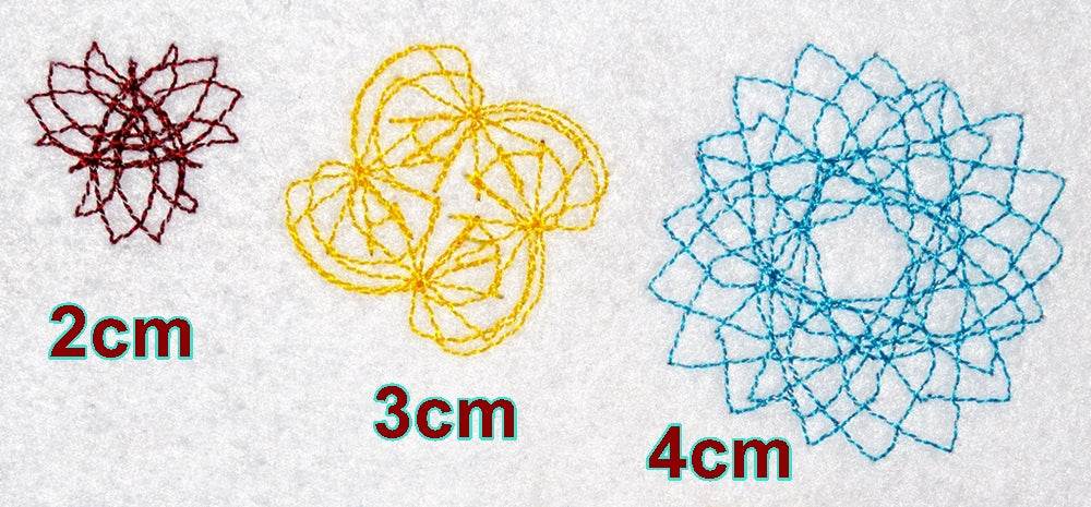 Stickdatei - Zirkel Mandala Mini Blumen 2 bis 4cm Teil 2 - Sewando