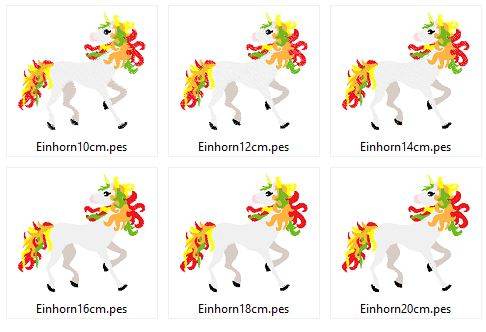 Stickdatei Einhorn - Sewando