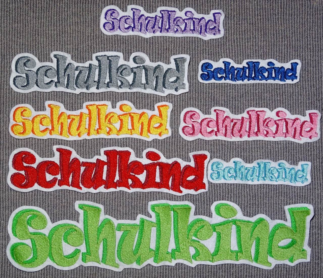 Stickdatei - Schulkind in 3D Optik und Zahlen - Sewando