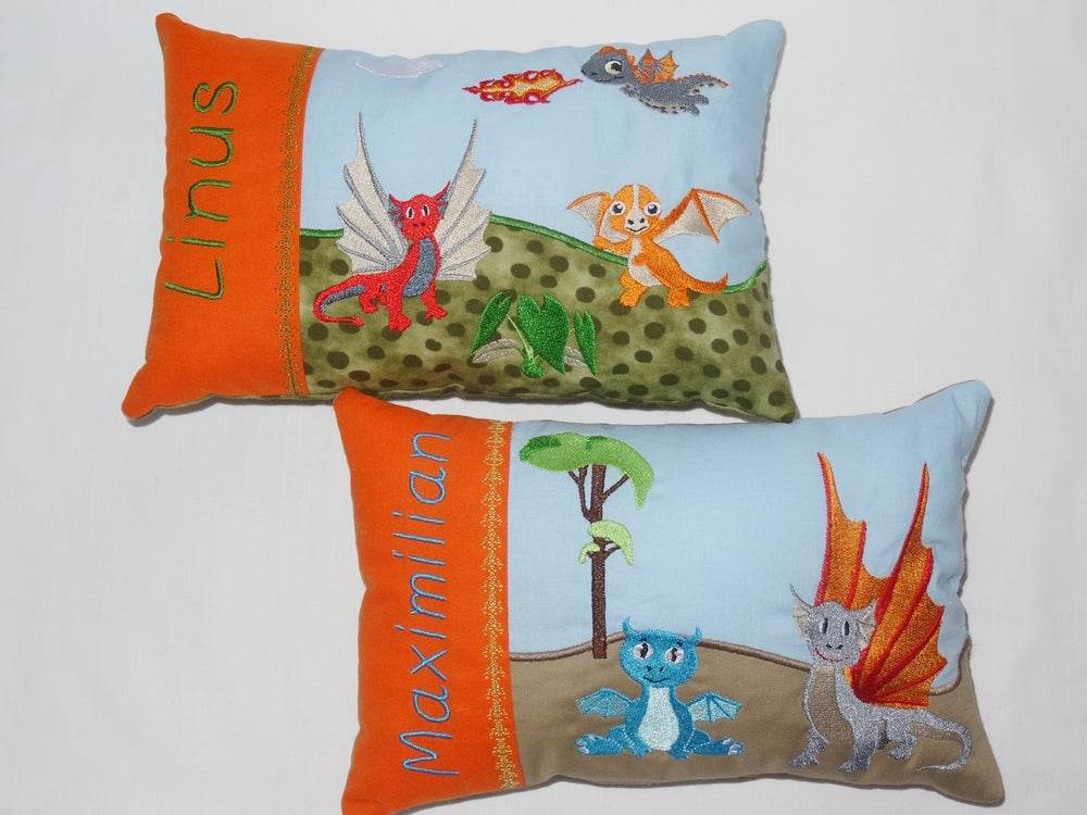 Drachen Kissen ITH Stickdatei - Sewando