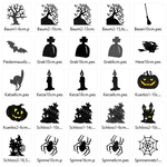 Halloween Silhouette Stickdatei - Sewando