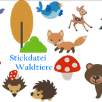 Stickdatei - Waldtiere gefüllt - Sewando