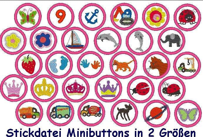 Stickdatei SET Minibuttons - Sewando