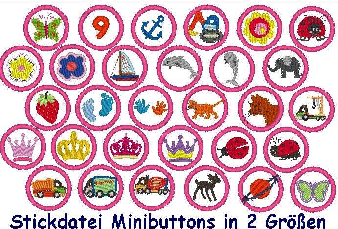 Stickdatei SET Minibuttons - Sewando