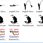 Stickdatei - Angler Angel Angeln Fisch - Sewando