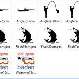 Stickdatei - Angler Angel Angeln Fisch - Sewando