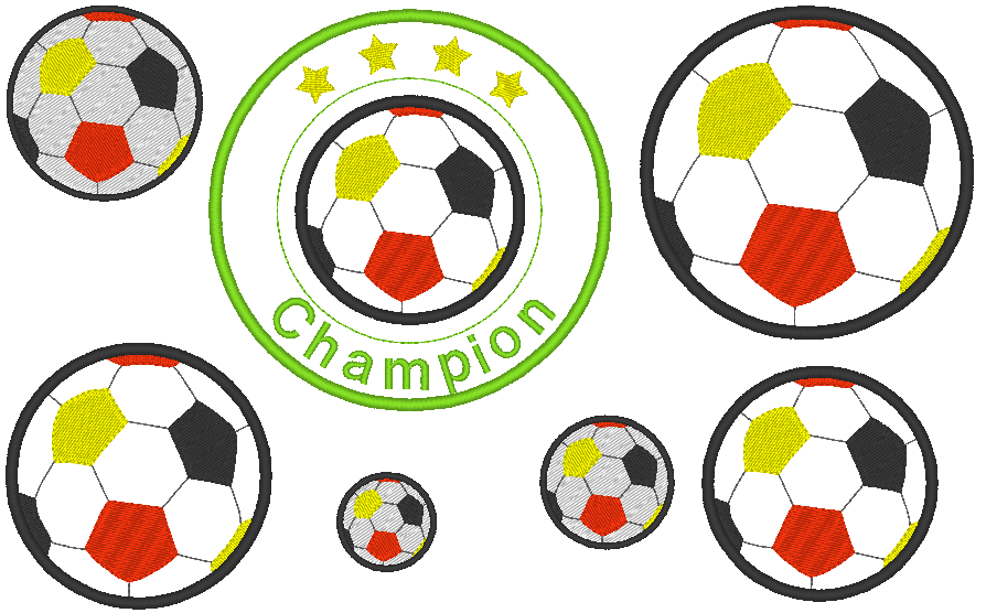 Stickdatei - Fußball bunt - Sewando