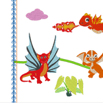 Drachen Kissen ITH Stickdatei - Sewando