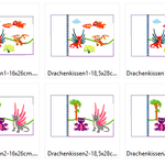 Drachen Kissen ITH Stickdatei - Sewando