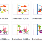 Drachen Kissen ITH Stickdatei - Sewando
