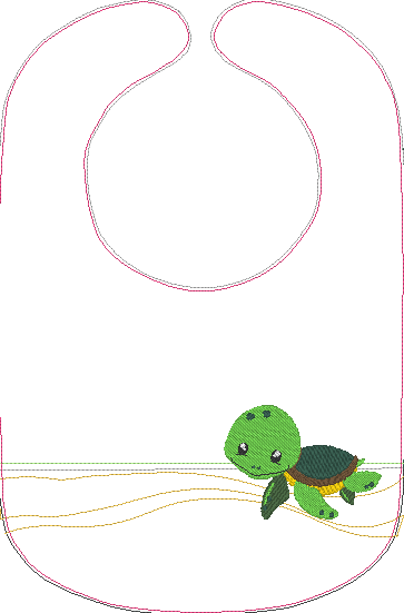 Stickdatei - Schildkroete Kissen und Laetzchen SET ITH - Sewando