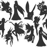 Fee Silhouetten Stickdatei - Sewando