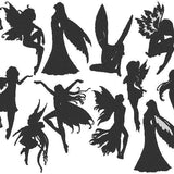 Fee Silhouetten Stickdatei - Sewando