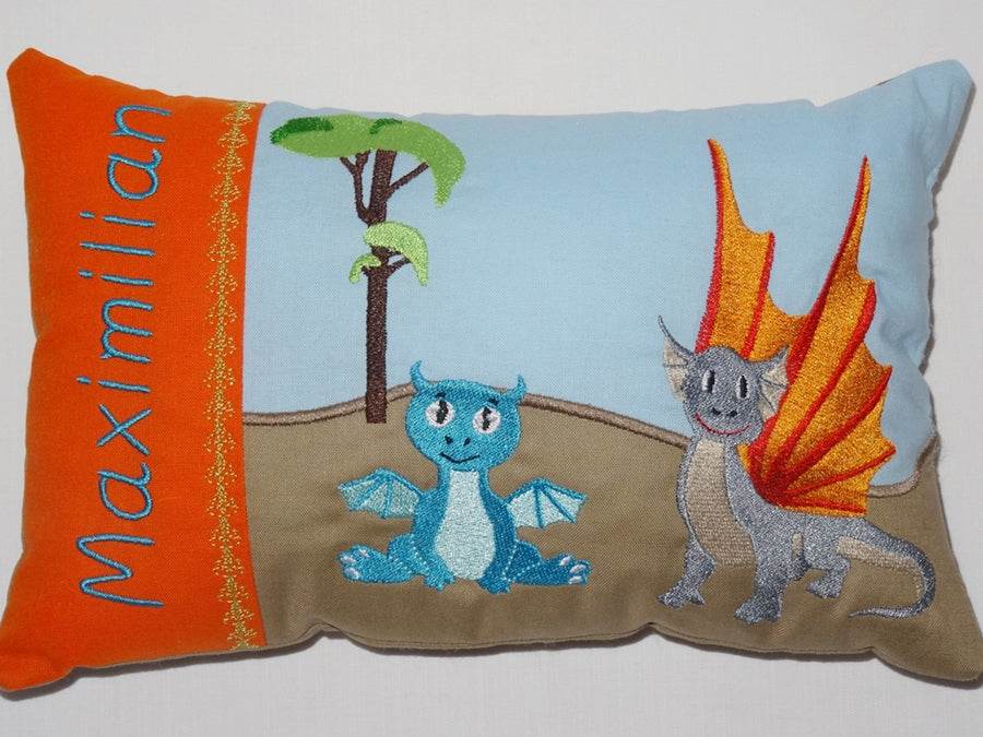 Drachen Kissen ITH Stickdatei - Sewando