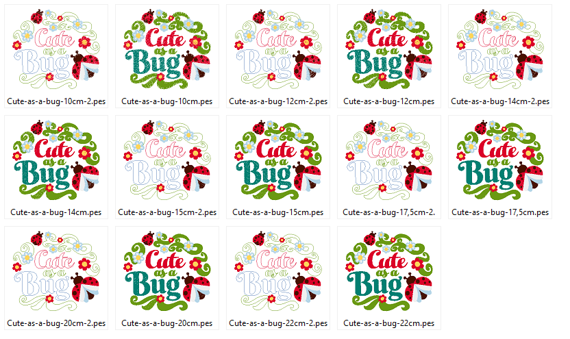 Freebie - Stickdatei - Cute as a Bug Käfer - Sewando