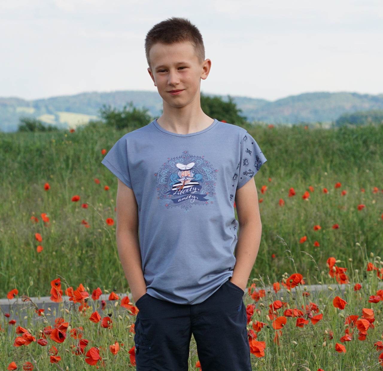 einfaches basic Kinder Shirt nähen mit Schnittmuster - Sewando