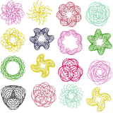 Stickdatei - Zirkel Mandala Mini Blumen 2 bis 4cm Teil 2 - Sewando
