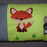 Stickdatei - Fuchs mit Hase Kissen und Laetzchen SET ITH
