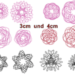 Stickdatei - Zirkel Mandala Mini Blumen 2 bis 4cm Teil 2 - Sewando