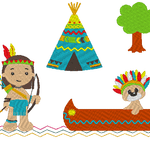 Indianer Mega Set Stickdatei - Sewando