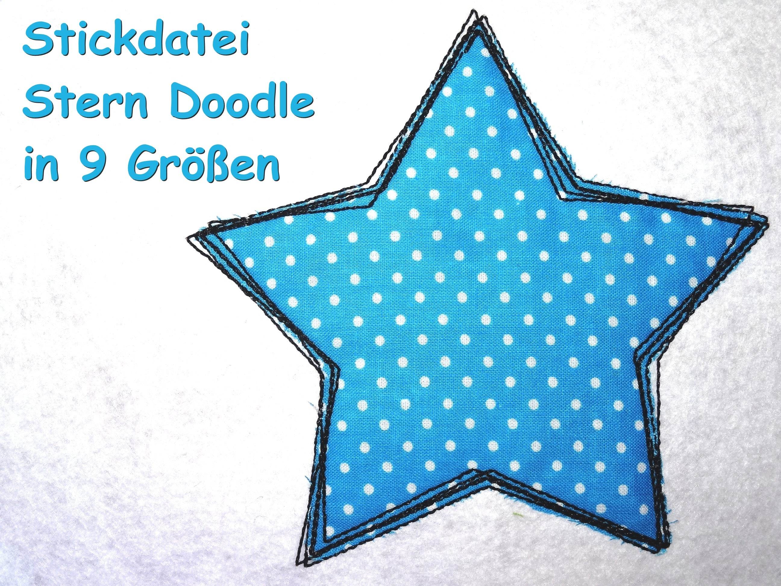 Stickdatei Doodle Stern - Sewando
