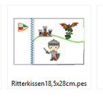 Ritter Kissen ITH Stickdatei - Sewando