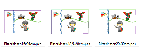 Ritter Kissen ITH Stickdatei - Sewando