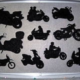Stickdatei - Motorrad Motorroller Silhouetten - Sewando