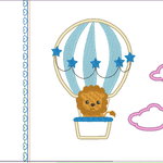 Ballon Tiere Stickdatei Kissen ITH - Sewando
