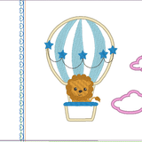 Ballon Tiere Stickdatei Kissen ITH - Sewando