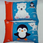 Stickdatei - Taschenmotiv + Kissen Eisbaer und Pinguin ITH - Sewando