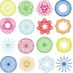 Stickdatei - Zirkel Mandala Mini Blumen 2 bis 4cm Teil 1 - Sewando