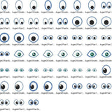 Augen für Kuscheltiere Kissen Bettschlangen Stickdatei - Sewando