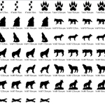 Wolf Silhouetten Stickdatei - Sewando