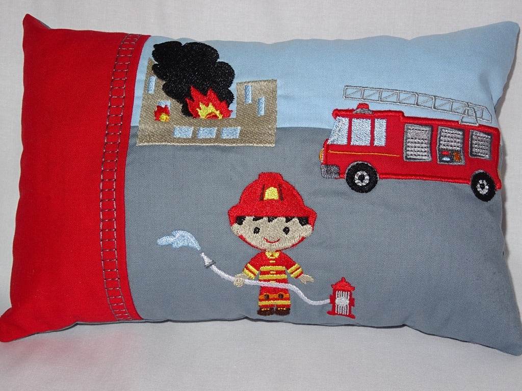 Feuerwehr Kissen ITH Stickdatei - Sewando