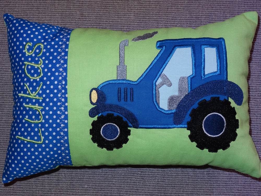 Traktor Stickdatei alle Größen inkl. Kissen ITH - Sewando