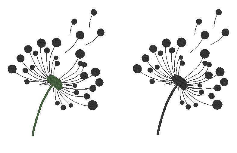 Pusteblumen Stickdatei Pusteblume mit Herz - Sewando