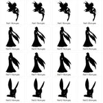 Fee Silhouetten Stickdatei - Sewando