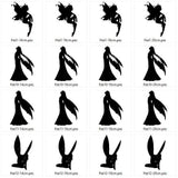 Fee Silhouetten Stickdatei - Sewando