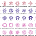 Stickdatei - Zirkel Mandala Mini Blumen 2 bis 4cm Teil 2 - Sewando
